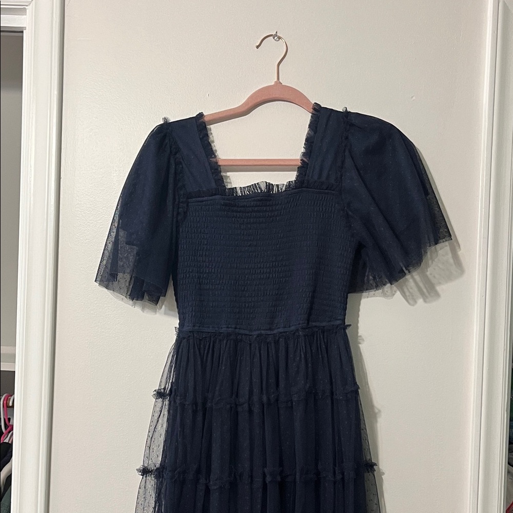 Elegant Navy Blue Maxi Dress